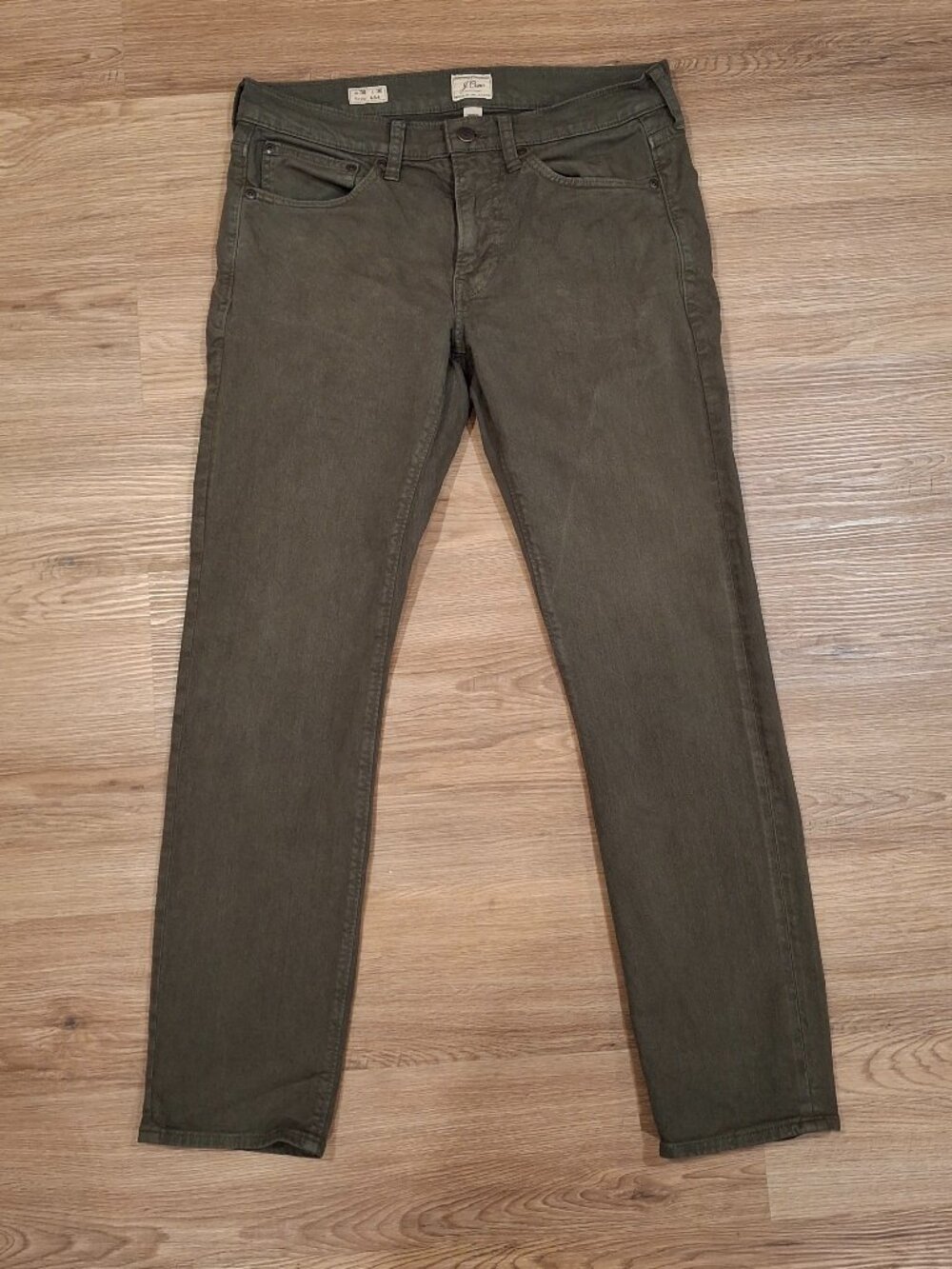 J. Crew (Mainline) 484 Slim-Fit Garment-Dyed Five-Pocket Pant - 30/30 - Green
